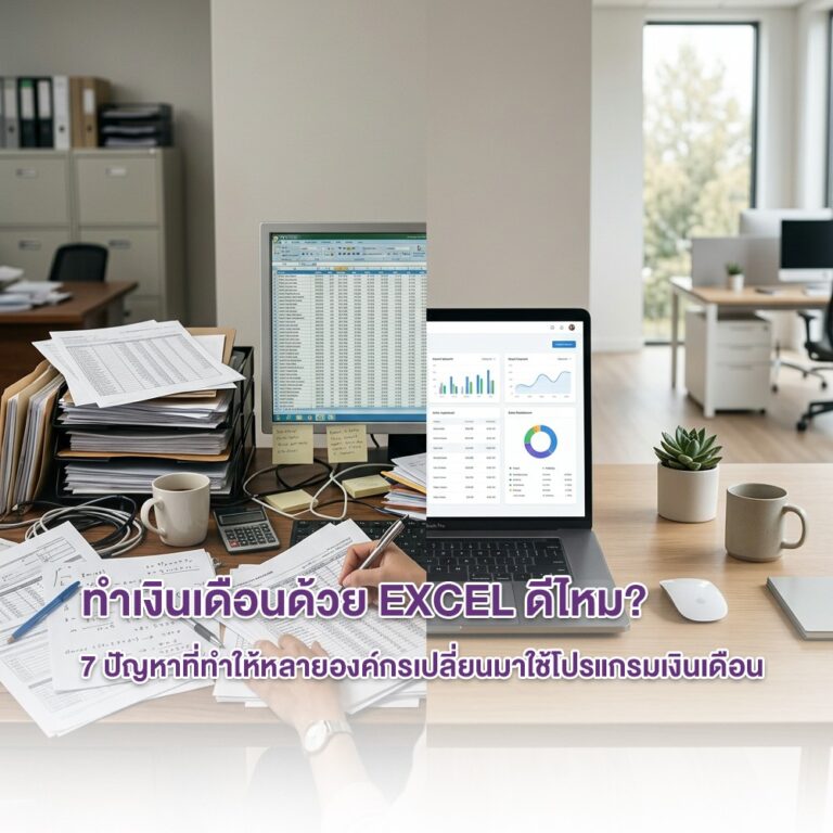 ทำเงินเดือนด้วย Excel ดีไหม? 7 ปัญหาที่ทำให้หลายองค์กรเปลี่ยนมาใช้โปรแกรมเงินเดือน
