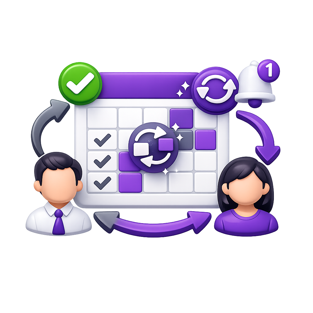 อัปเดตตารางงานอัตโนมัติ Real-time
