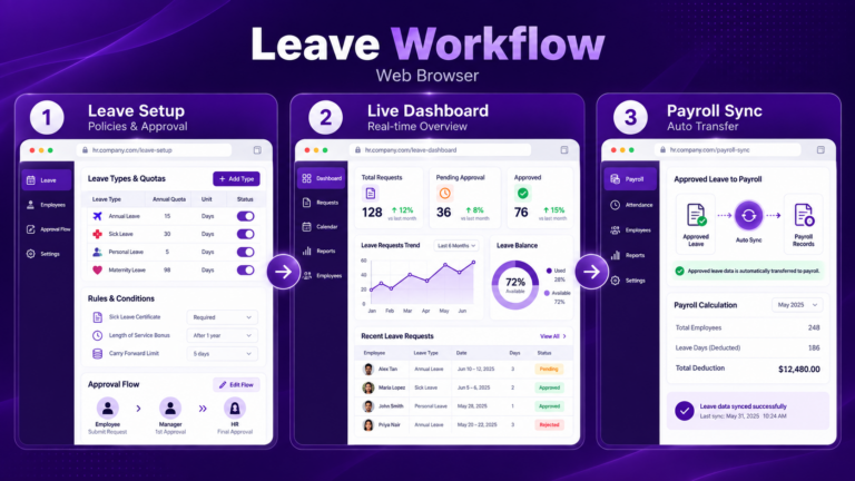 Leave Workflow การลางานผ่าน web browser
